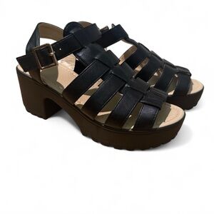Black Strappy Women's Sandals